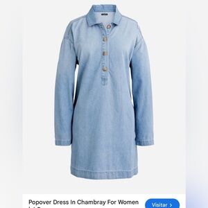 J. Crew  Chambray Popover Dress